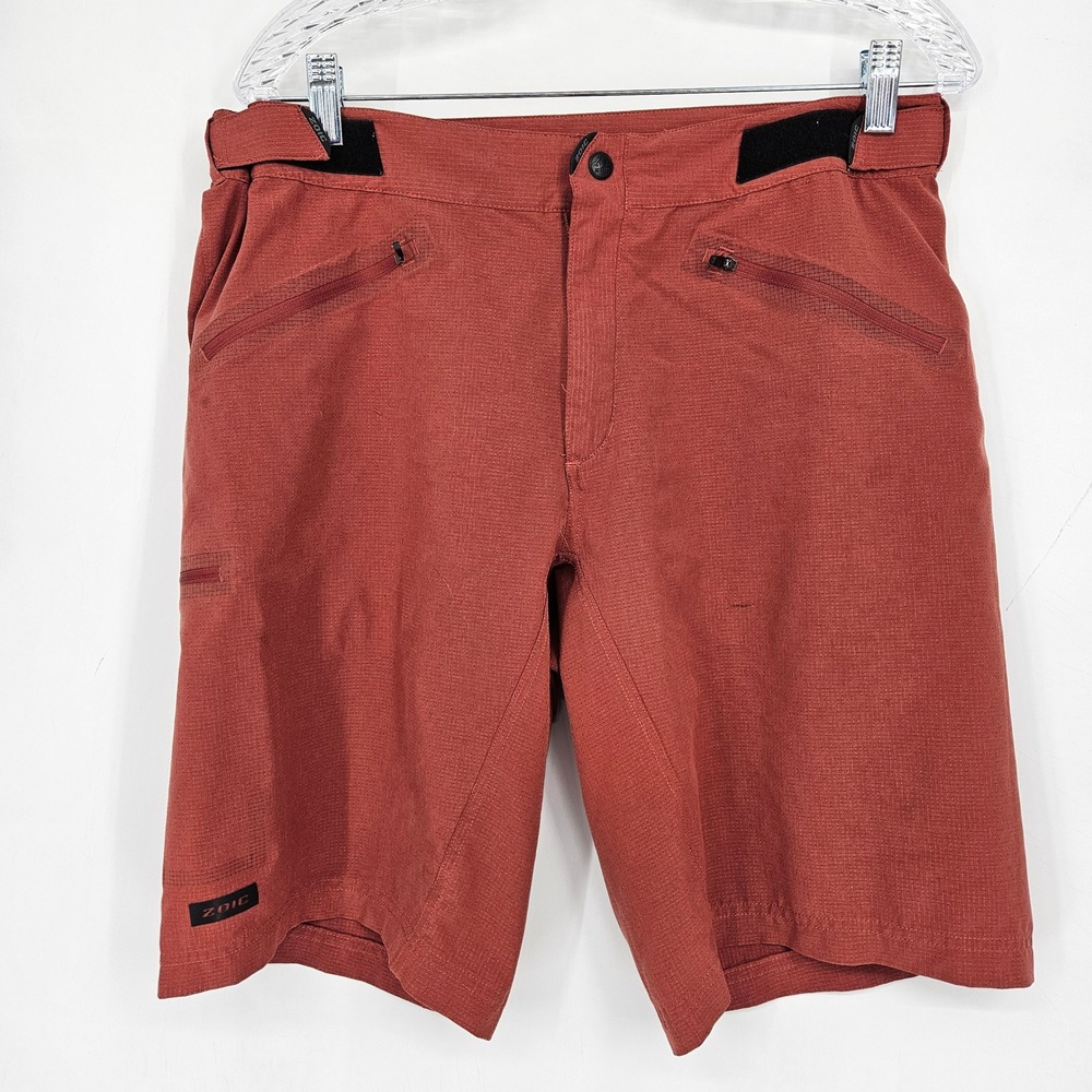 Zoic Aire Shorts Mens Large Red Brick Cycling Mountain Bike Outdoors
